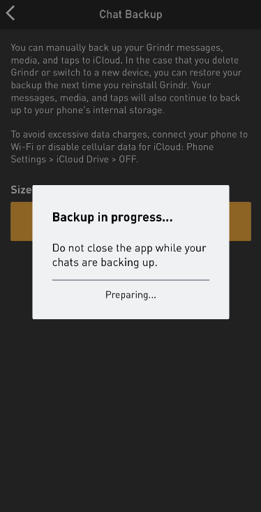 get backup pro app stuck